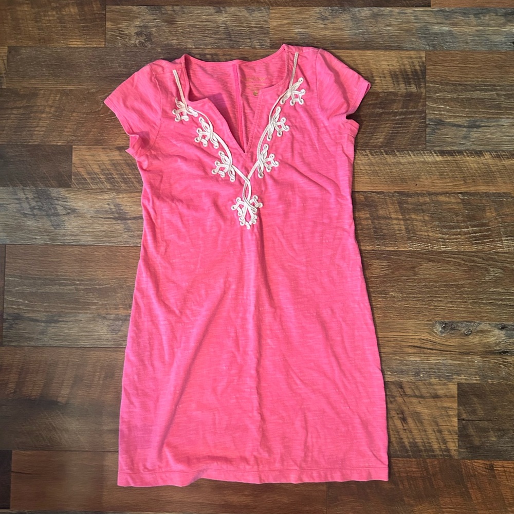 Lilly Pulitzer Pink Dress with White Detailing